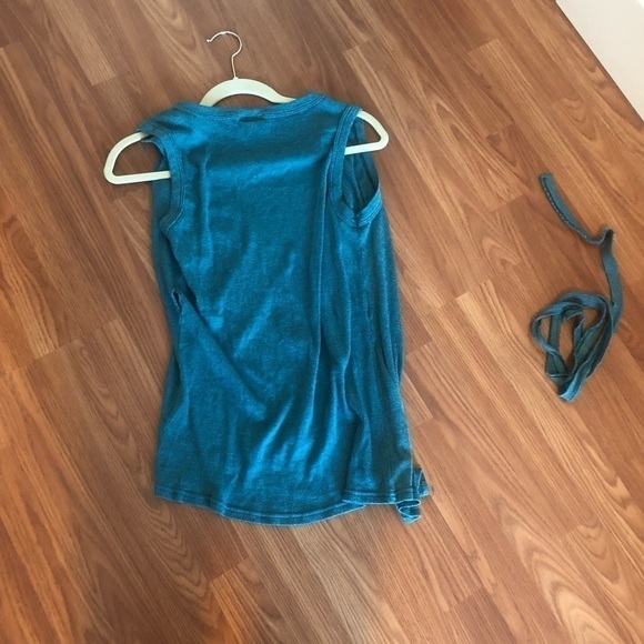 Michael Stars Wrap Green Tie Tunic - Picture 13 of 16